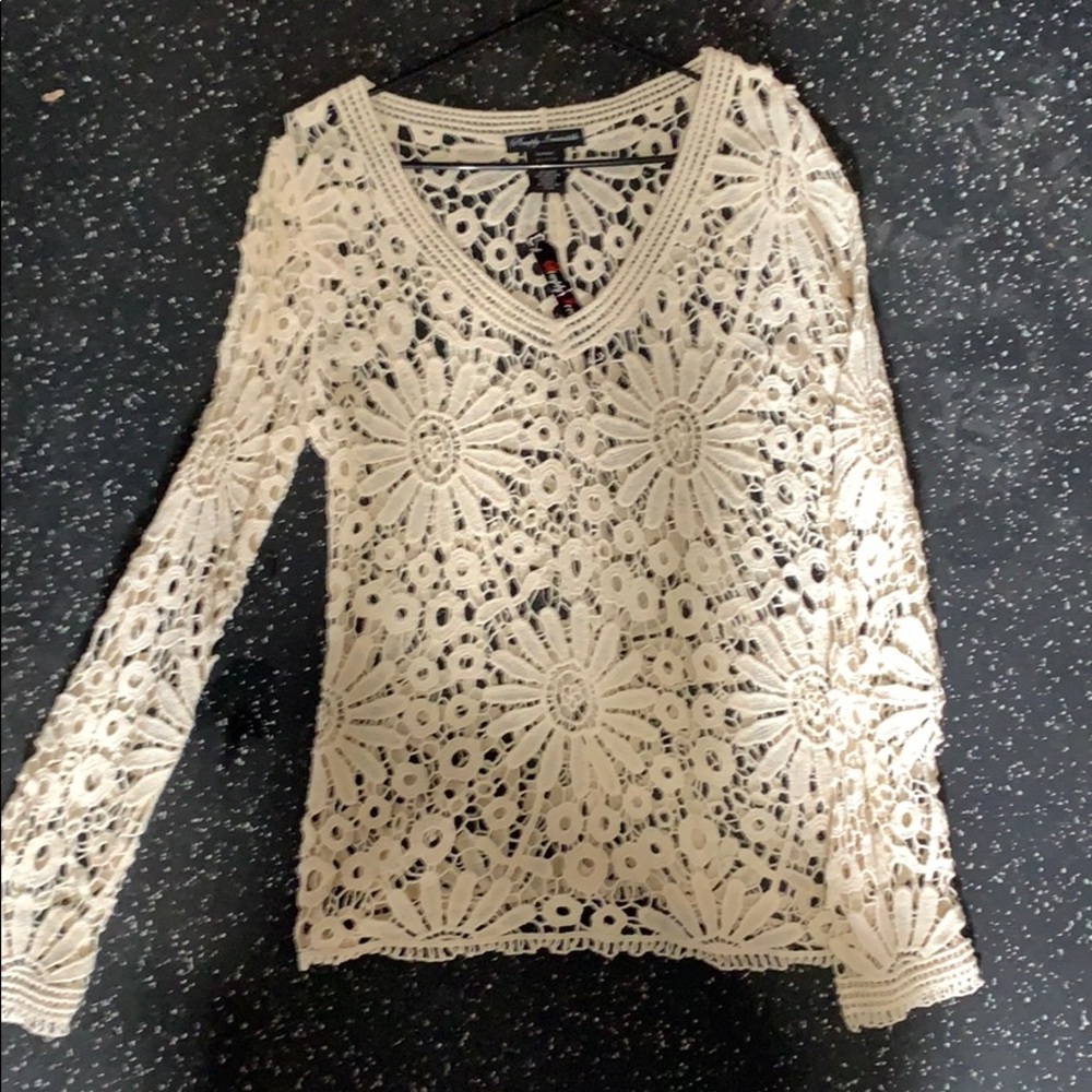 Lace long sleeve t shirt